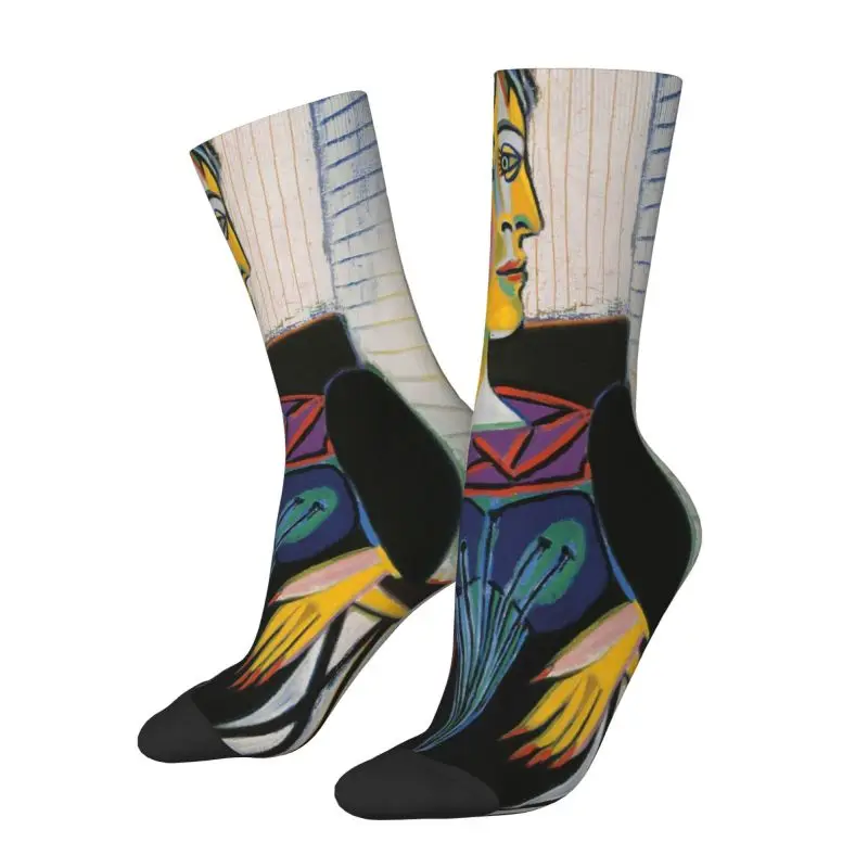 

Пользовательский портрет Доры Марра, мужские и женские носки для экипажа, крутые носки унисекс с 3D принтом Пабло Пикассо