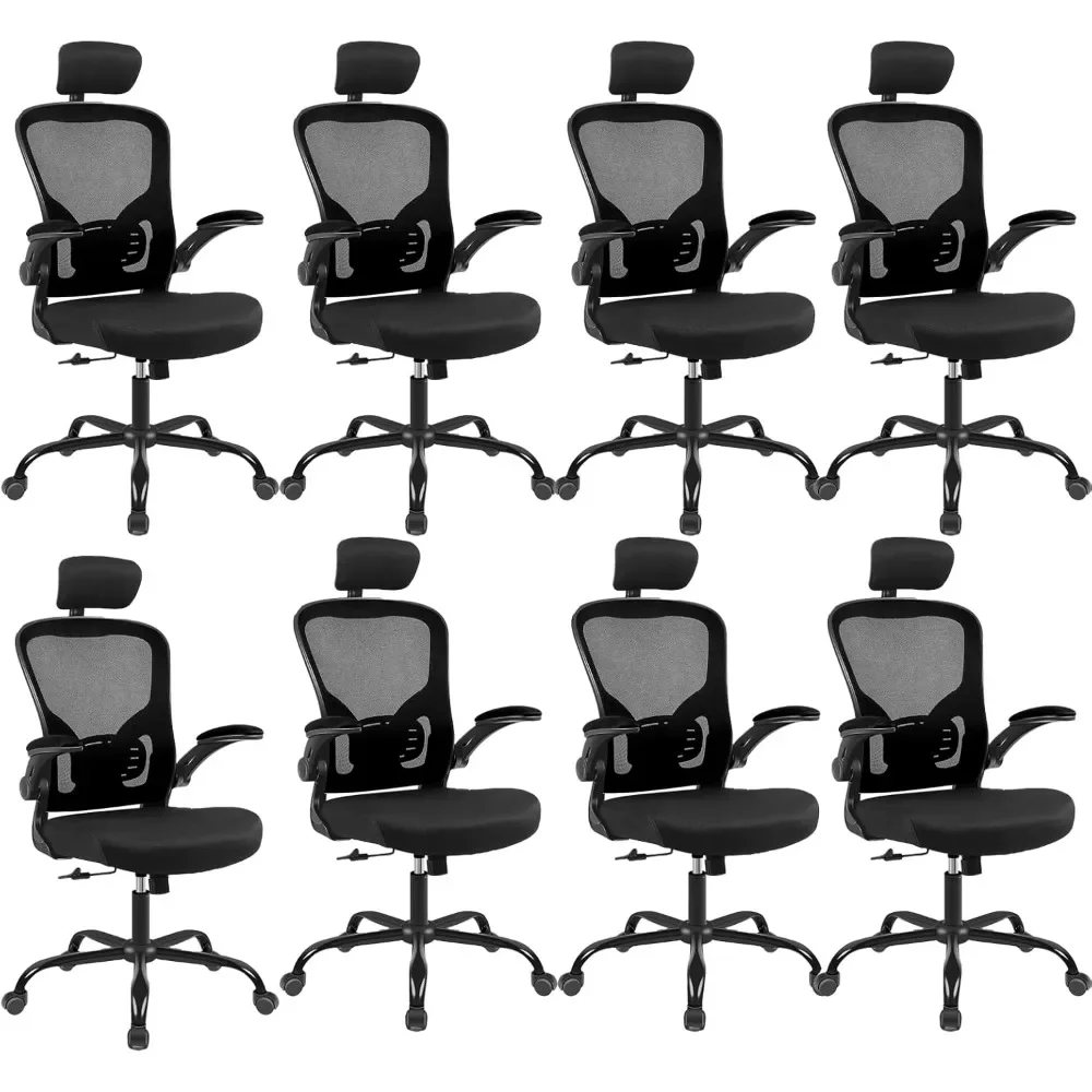 

Ergonomic Office Desk Chair 8Pack- Mesh Home Office Desk Chairs with Lumbar Support&3D Adjustable Armrests,Conference Room Chair