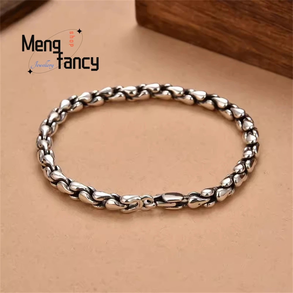 

New Glossy Phosphorescent Bracelet For Men, A New Retro Water-Drop Bracelet, Exudes A Trendy, Light Luxury And High-End Feel