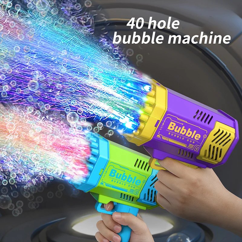 

Ручная полностью автоматическая космическая машина для легких пузырей с 40 отверстиями, электрическая детская игрушка без батареи и пузырьковой воды
