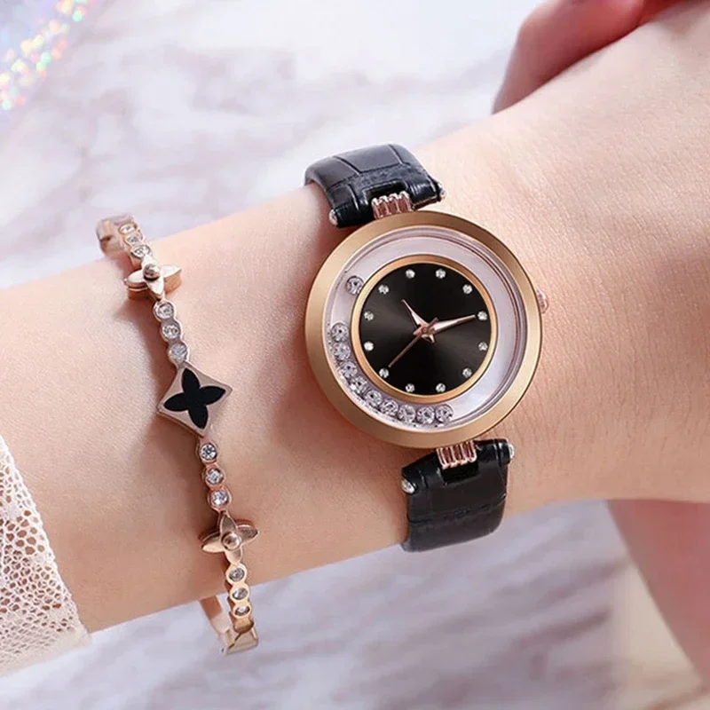 

Watches for Women Female Luxury Temperament Ladies Watch Leather Belt Watch Analog Quartz Watch Reloj Mujer Montre Femme