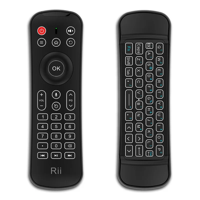 Rii Mini Mini MX6 2.4G klawiatura bezprzewodowa z myszą pilot kompatybilny z dla systemu Windows Android TV, pudełko Smart TV