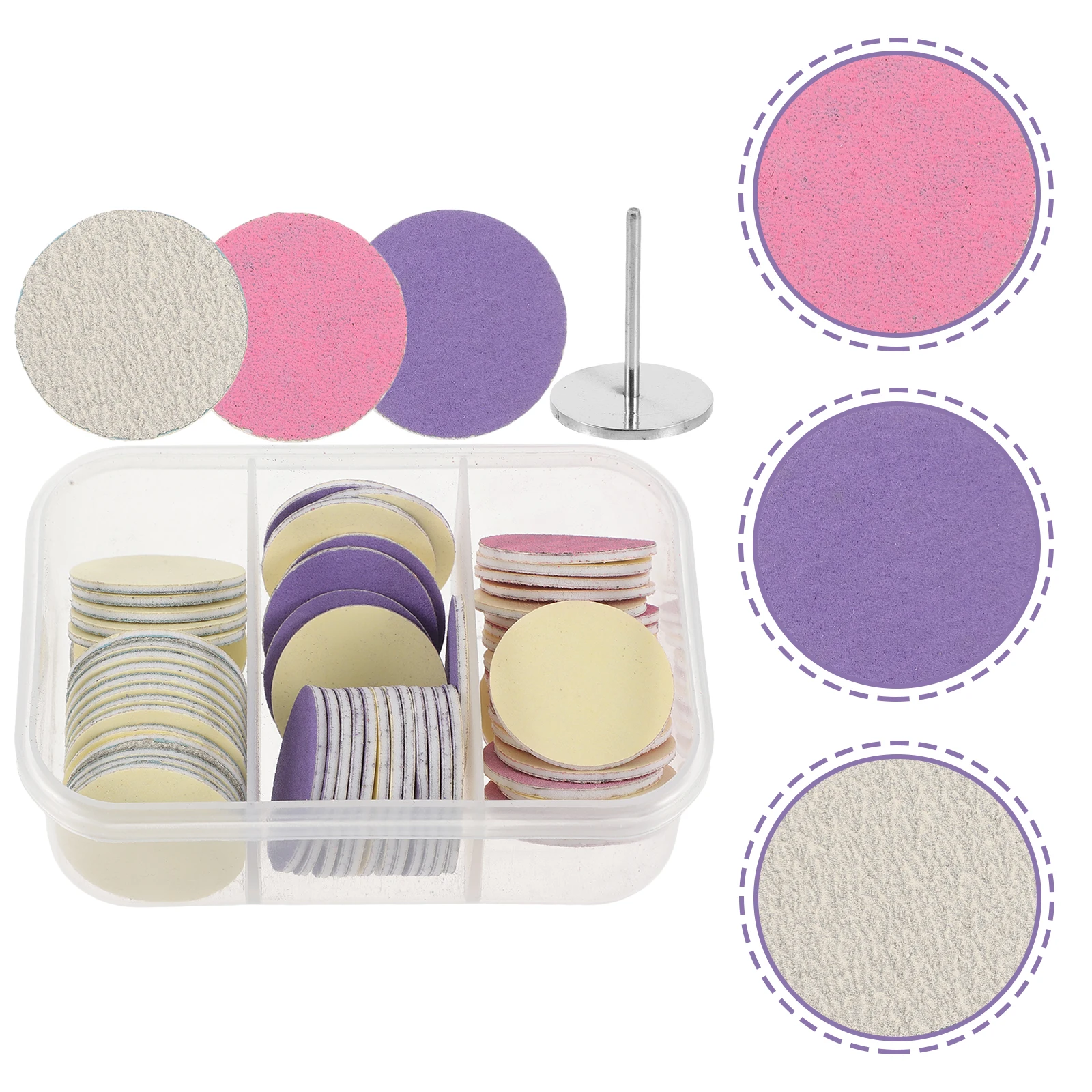 

60pcs Electric Nail Sanding Discs Callus Remover Pedicure Tool Foot Exfoliator Grinding Pads For Salon Home Use Pedicure Sanding