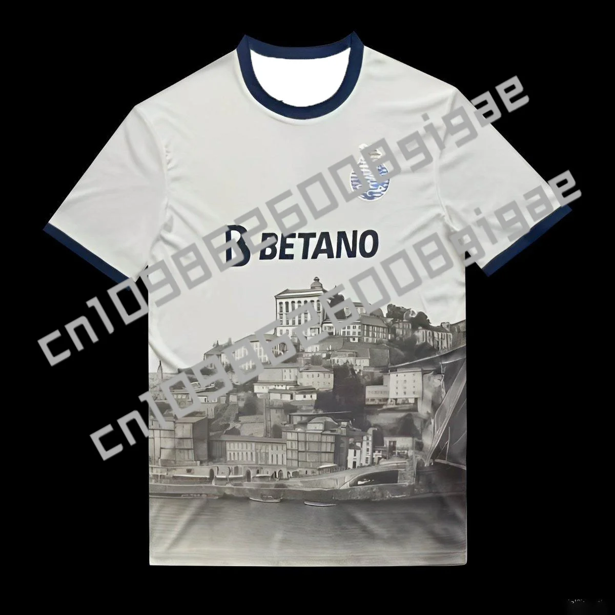 Camiseta de visitante del Club de fútbol de Porto para la temporada 2025-2026, camiseta superior de moda con estampado de paisaje urbano para hombres y mujeres