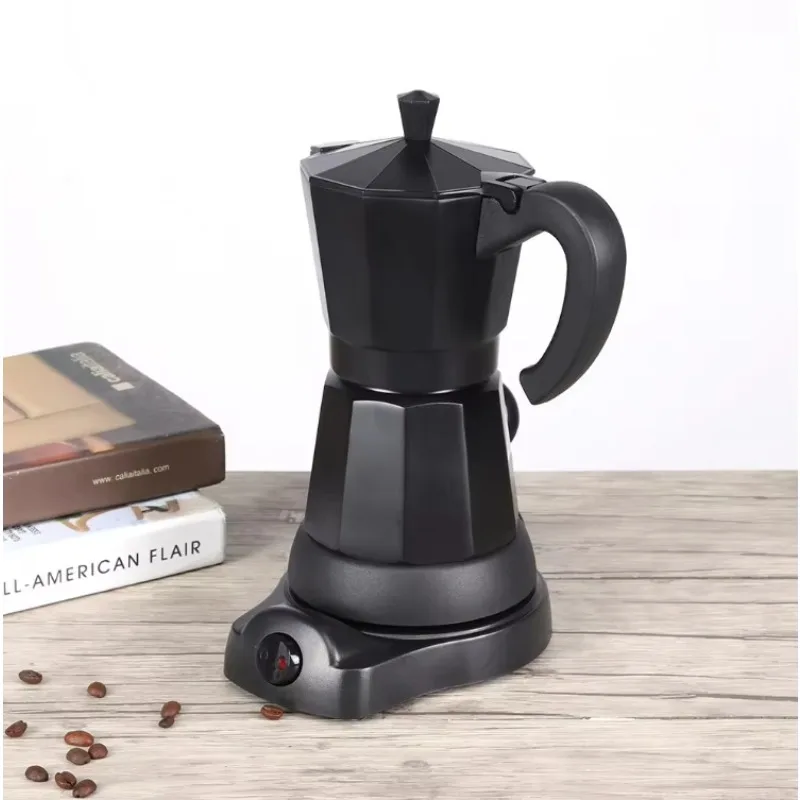 Aluminum Electric Mocha Pot Quick Convenient Household Outdoor Coffee Maker With Italian European Insert For Home Use