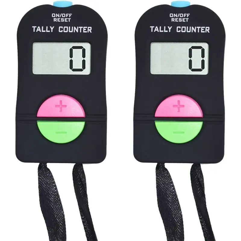 

Электронный счетчик-кликер ABGH, ручной счетчик для подсчета людей в супермаркете, счетчик для сложения и вычитания, для гольфа/футбола