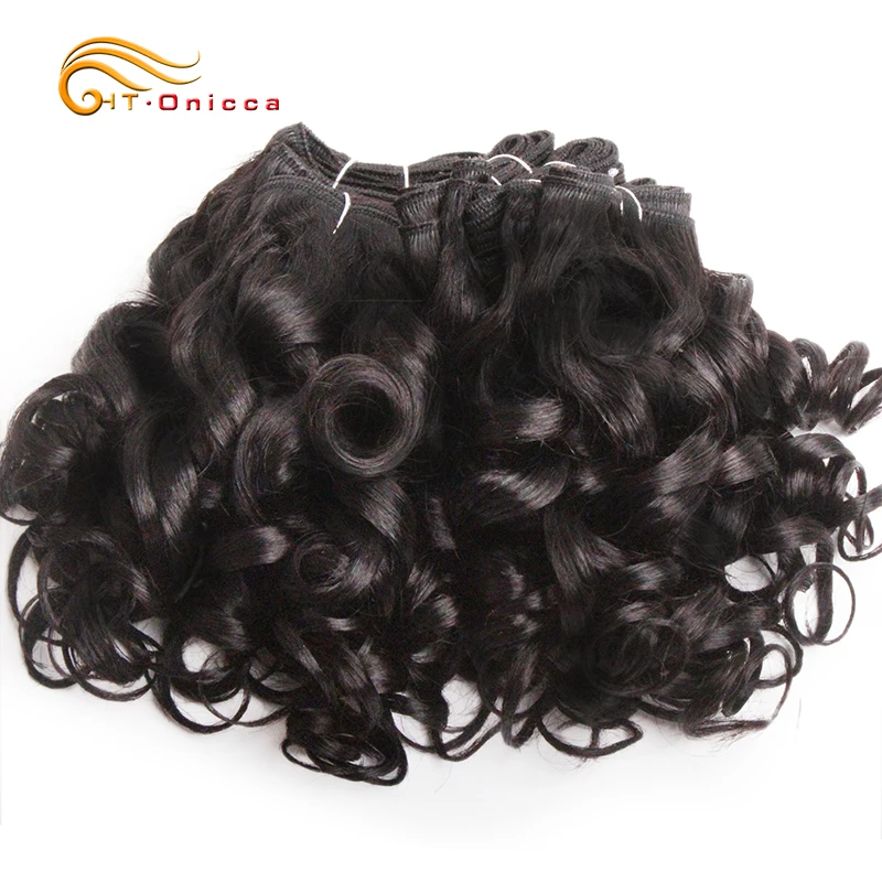 6 Pcs/Lot Curly Hair Bundles 8 Inch Ombre Brazilian Hair Weave Bundles Color 1B/2/4/30/33/99J/27 Human Hair Extension Remy