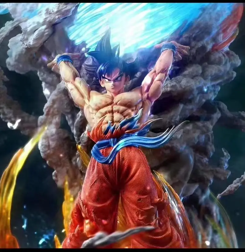 Vente chaude 23 cm Dragon Ball qualité main chasseur série Qg Super bombe à gaz Wukong modèle Kakarot lumineux cadeau de vacances pour les enfants