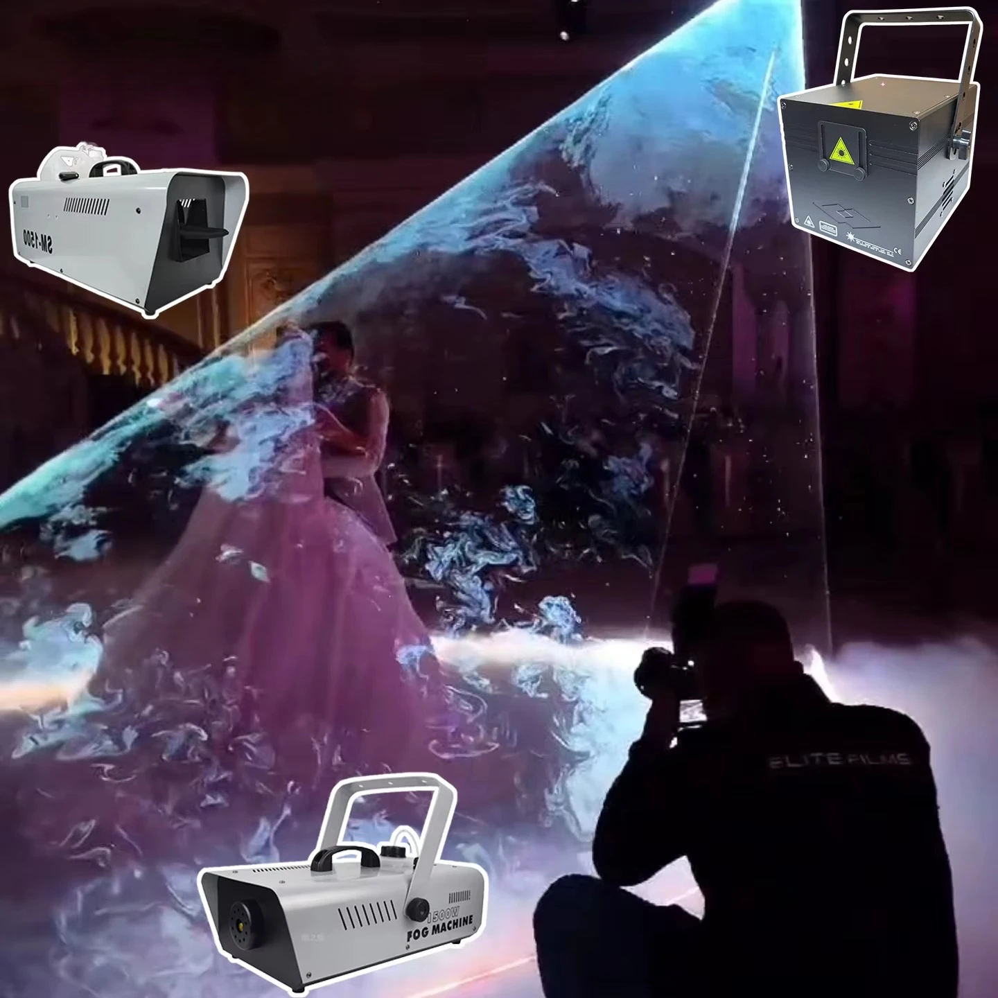 APP 8W Dreamy Wedding Laser Light RGB Blue Full Animation Green Lighting DMX512 Control Party DJ Stage Light