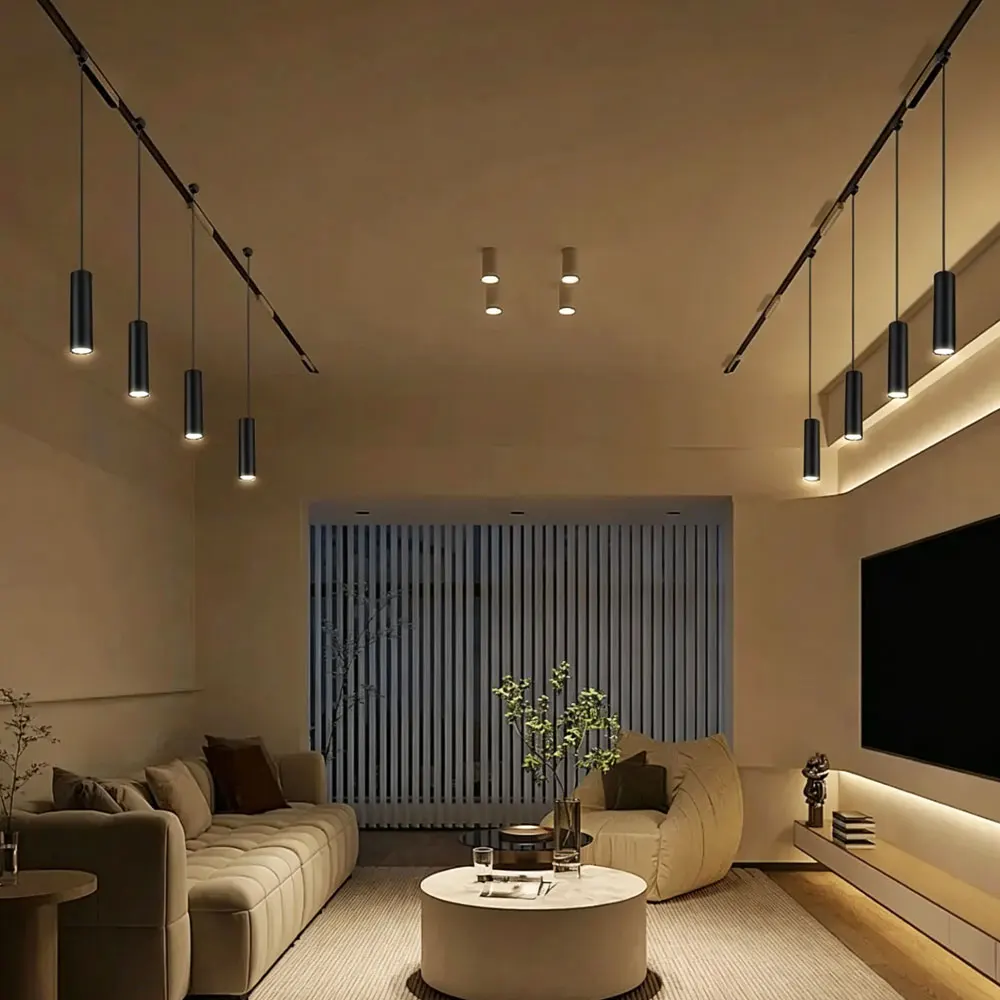Pendant Light Ceiling Lamp 10W/15W Spot Lights 85V-265V Rail Lighting Hanging Lamp for Kitchen Living Room Bedroom Led Track