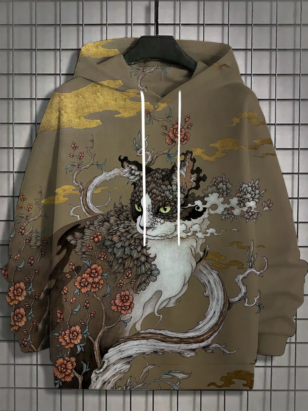 Funny Japanese Cat style kitten  3d printedmen's hoodie Autumn New fun hoodie men's hoodie casual fashion hoodie sweatshirt