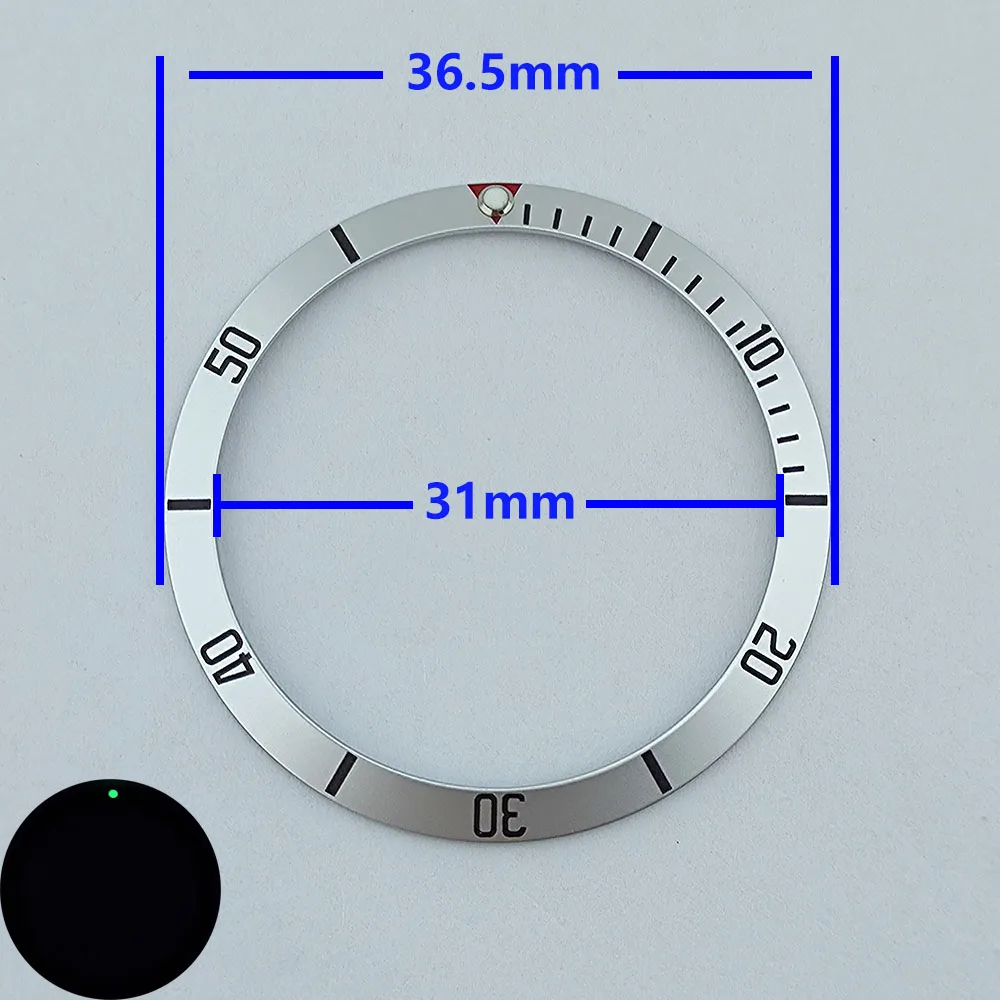 GMT bisel Retro de inserción de aluminio para reloj, herramienta de reparación de accesorios de 40mm, 36,5mm