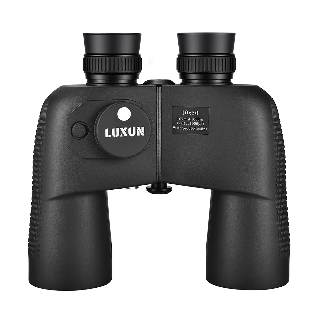 10x50 High Power Marine Binoculars IPX7 Waterproof Telescope with Compass Distance Measurement Reticle BAK4 Optics for Boating