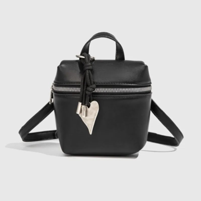 2026 Korean Style Summer New Small Backpack Casual Versatile Mini Mobile Phone Bag Love Pendant Shoulder Crossbody Bag For Women