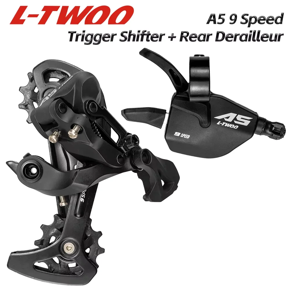 Câmbio de Bicicleta de Montanha LTWOO A5 9S + Câmbio Traseiro, 1x9 Velocidades MTB Compatível com ALIVIO / ACERA