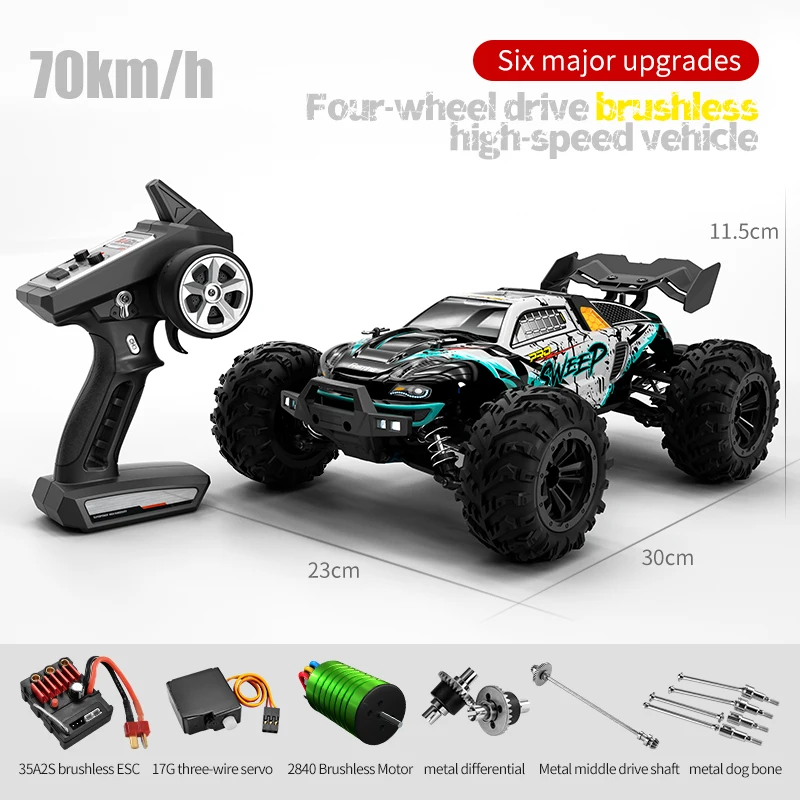 1:16 PRO 75 KM/u Hoge-snelheids Borstelloze Bestuurde Auto Borstelloze Vierwielaangedreven Auto Off-road Drift Auto