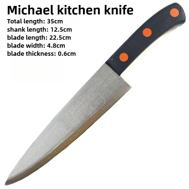 35cm/13.77in morto pela luz do dia michael faca de açougueiro arma modelo personagem de terror cosplaying prop faca de segurança de madeira brinquedo presente
