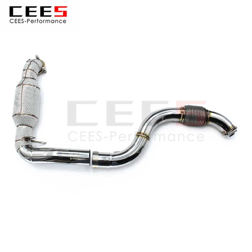 

CEES Exhaust System For Mercedes-Benz A200 1.6T Headers With Catalyst Test Pipe Converter High Flow Catted Exhaust Downpipe