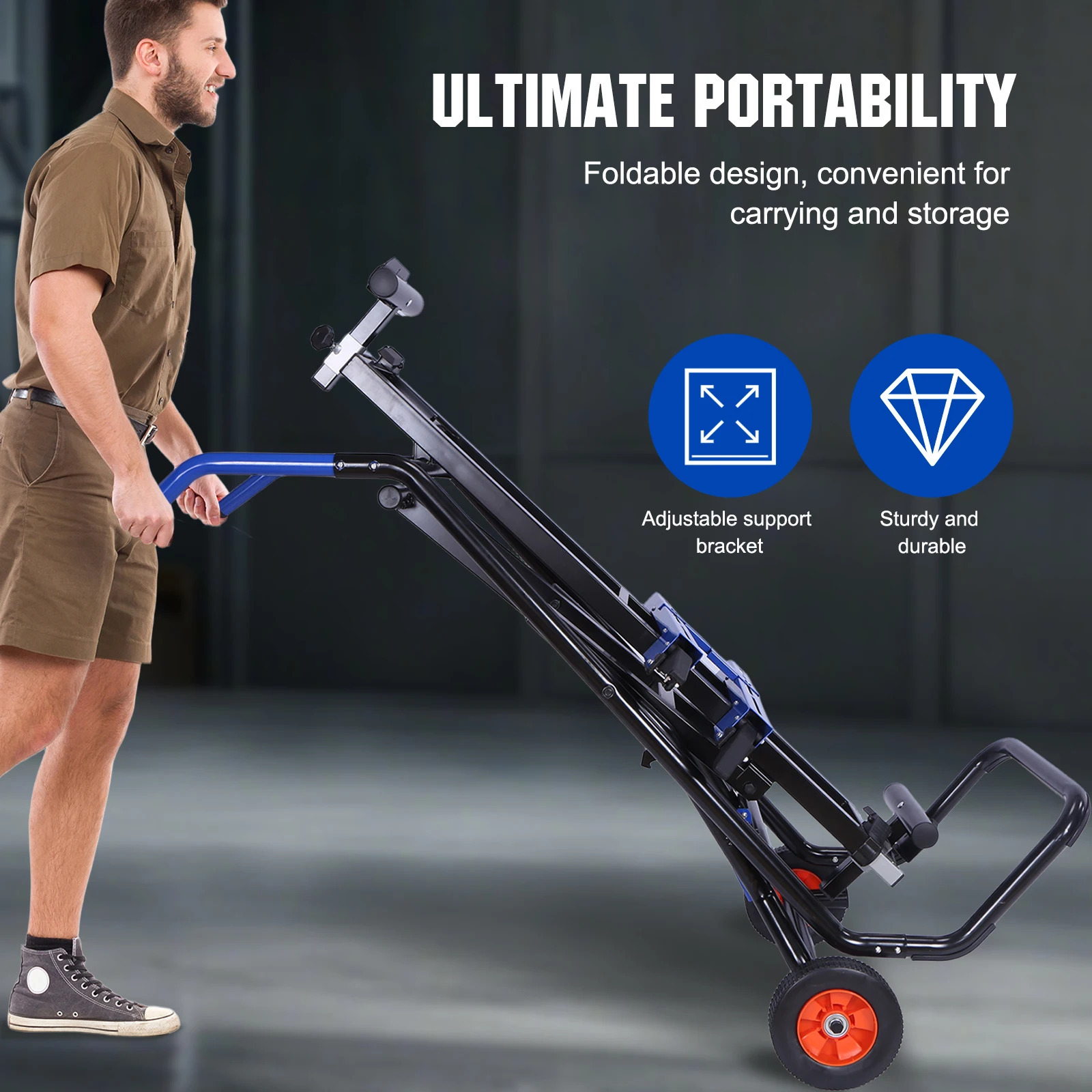 

Rolling Foldable Table Saw Stand 330Lbs Load Capacity Mobile Miter Saw Stand All-Terrain Wheels Universal for Table Saws