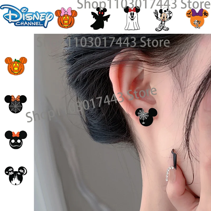 10 Styles Disney Mickey Mouse Earrings Halloween Series Funny Earring Cute Fashion Jewelry Accessories Halloween Stud Earrings