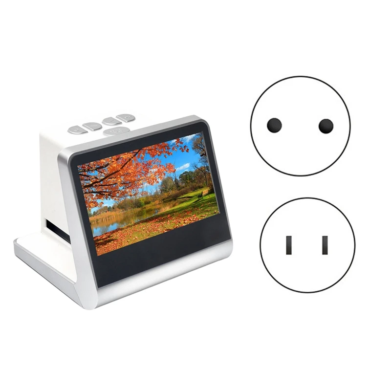 22MP Film Scanner With 5 Inch Screen Monochrome Scanner Digital Converter Copier US Plug