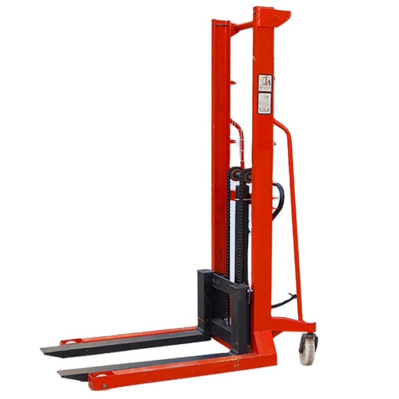 Hand Manual Pallet Operated Stacker Hydraulic 1.6m Lifting Pallet Stacker Forklift