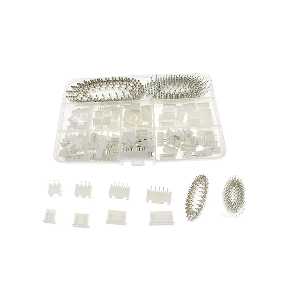 560Pcs/Box XH2.54 2.54mm 2P 3P 4P 5P Pin Header Housing Wire Connector JST 2.54 Terminal Jumper Adaptor XH 2.54 Kits