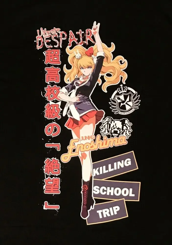 Danganronpa Ultimate Despair Junko Enoshima Legit Anime Black T-Shirt #34774