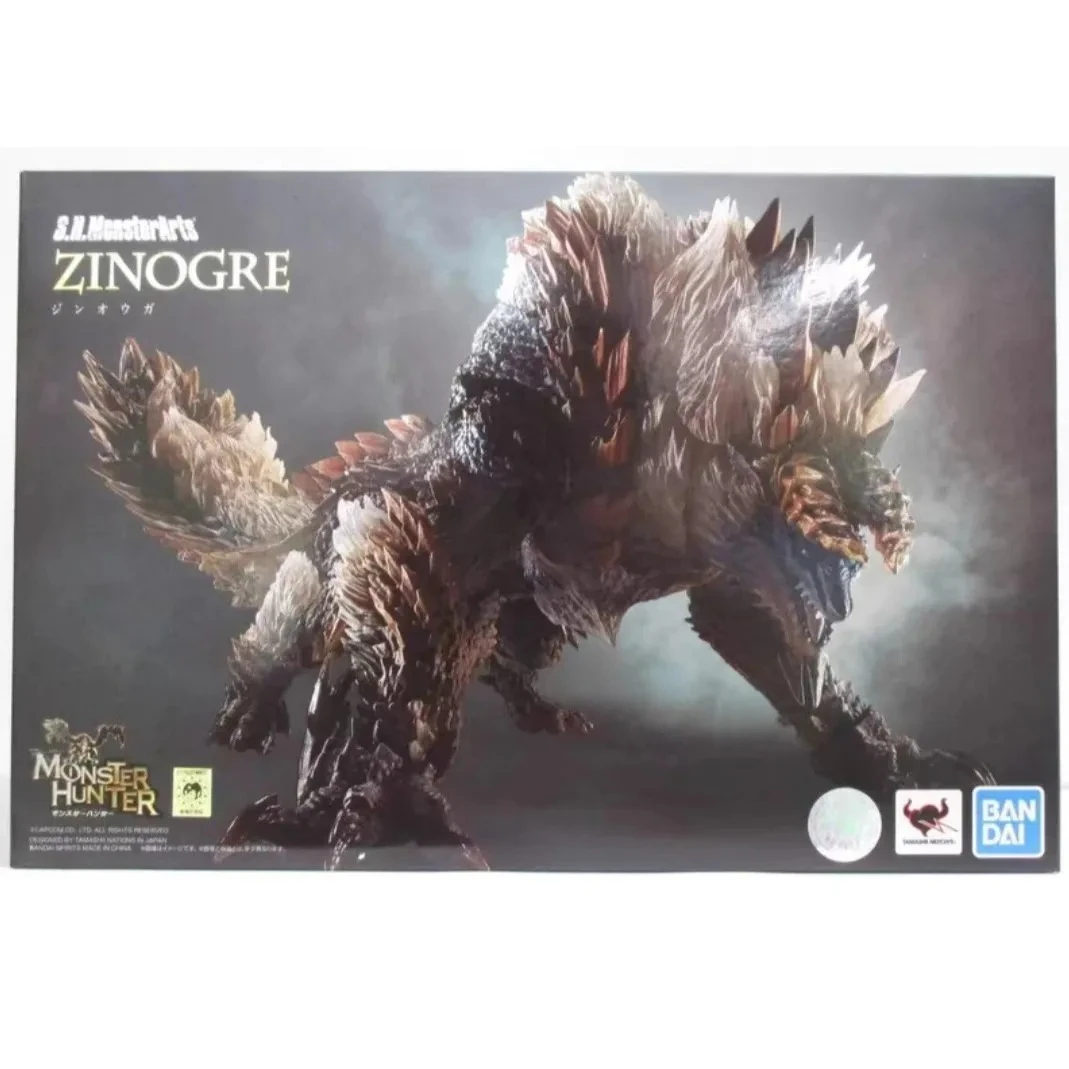 

Bandai SHM Monster Hunter Action Figures Zinogre Thunder Wolf Dragon Monster Hunter 20th Anniversary Edition Finished Model Toy