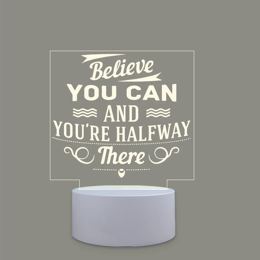 Motivational Bead LED Night Lights para crianças, brinquedos, aniversário, Natal, presentes