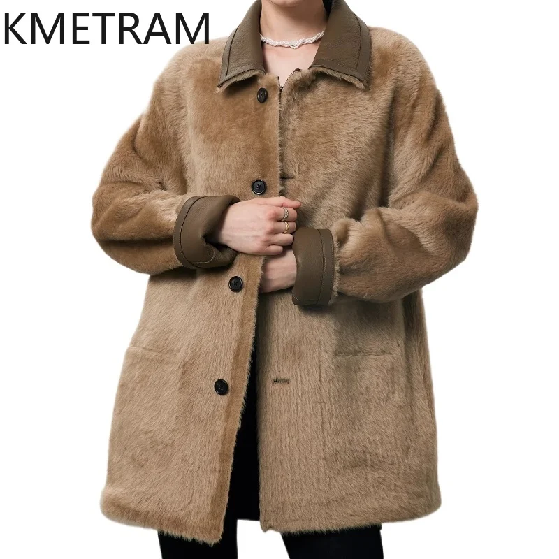 

Куртка женская двусторонняя из натуральной овчины мериноса класса А с шерстяным наполнителем, меховая, зимняя, 2026