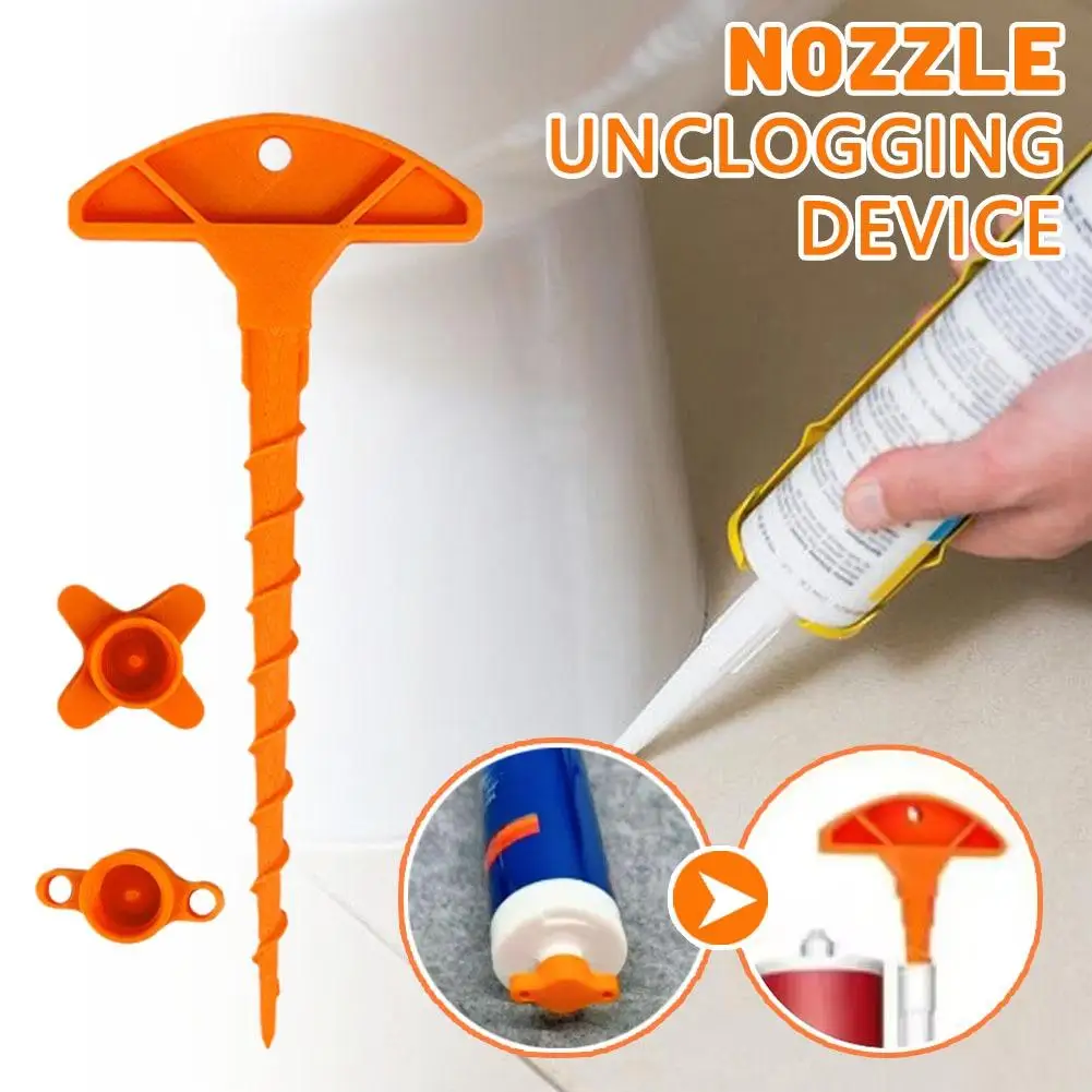 

Prevents Drying Sealant Nozzle Cleaner 3D Printing Handy DIY Tool Sealant Nozzle Dredge Portable Plastic Glass Glue Sealing Cap