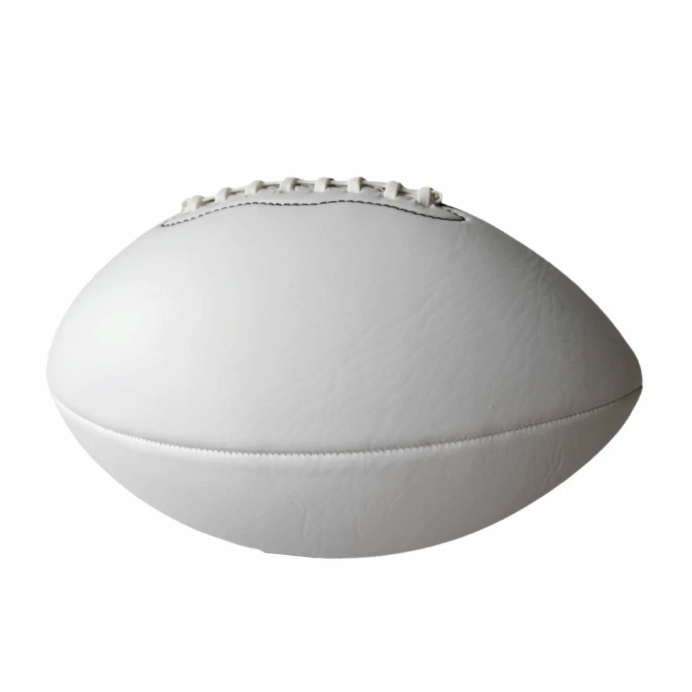 Durable PU Size 9 Football Brown and White Oval Training Football Machine Stitched American Football Football Training