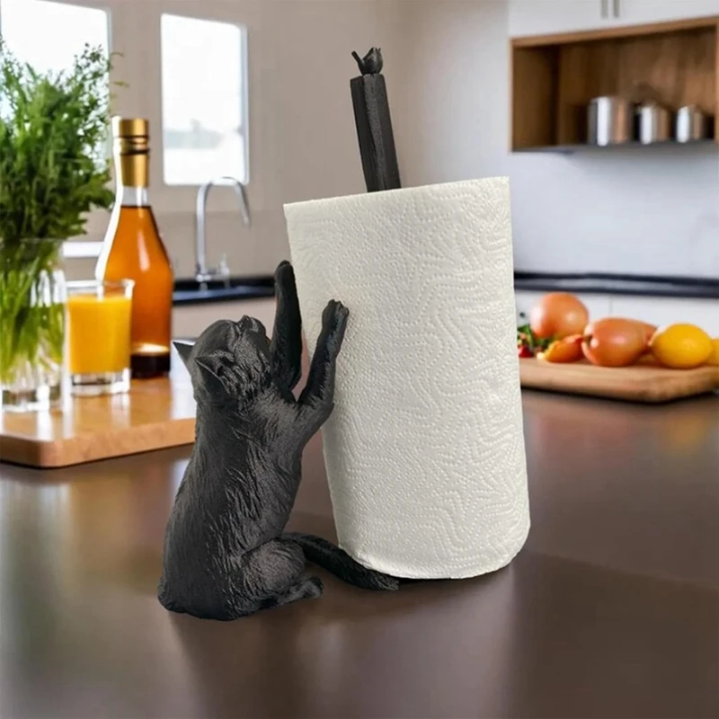 2025 New Cat Paper Towel Holder,Countertop Paper Towel Holder,Cat Paper Organizer,Cat Paper Towel Stand For Kitchen Decoration