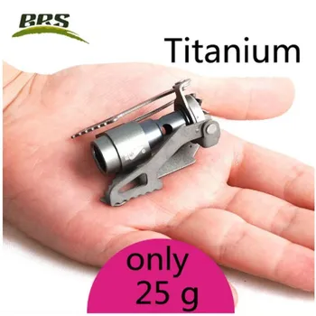 BRS-3000T Titanium Mini Camping Gas Burners 25g One-Piece Pocket Stove Outdooor Hiking Folding Cooking Furnace Portable ﻿ 1