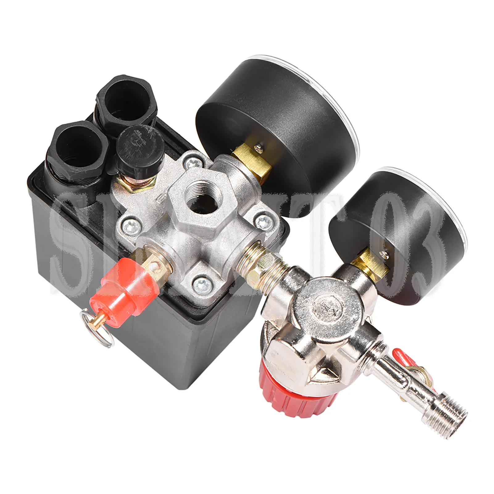 

Small Air Compressor Pressure Switch Control Valve Regulator with Gauges Air Compressor Pressure Switch Air Compressor Valve