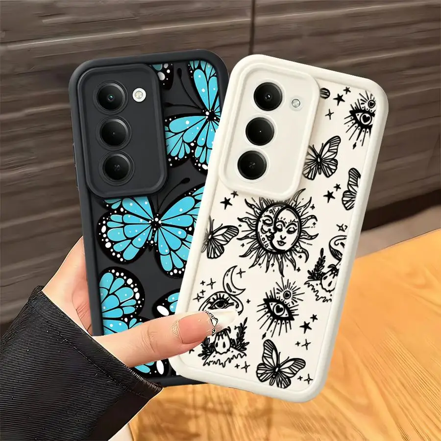 Phone Cover Case for Samsung Galaxy A23 A51 A73 A12 A13 A15 A16 A56 A34 A71 A72 A35 A36 A26 A32 A53 A54 Simple Butterfly