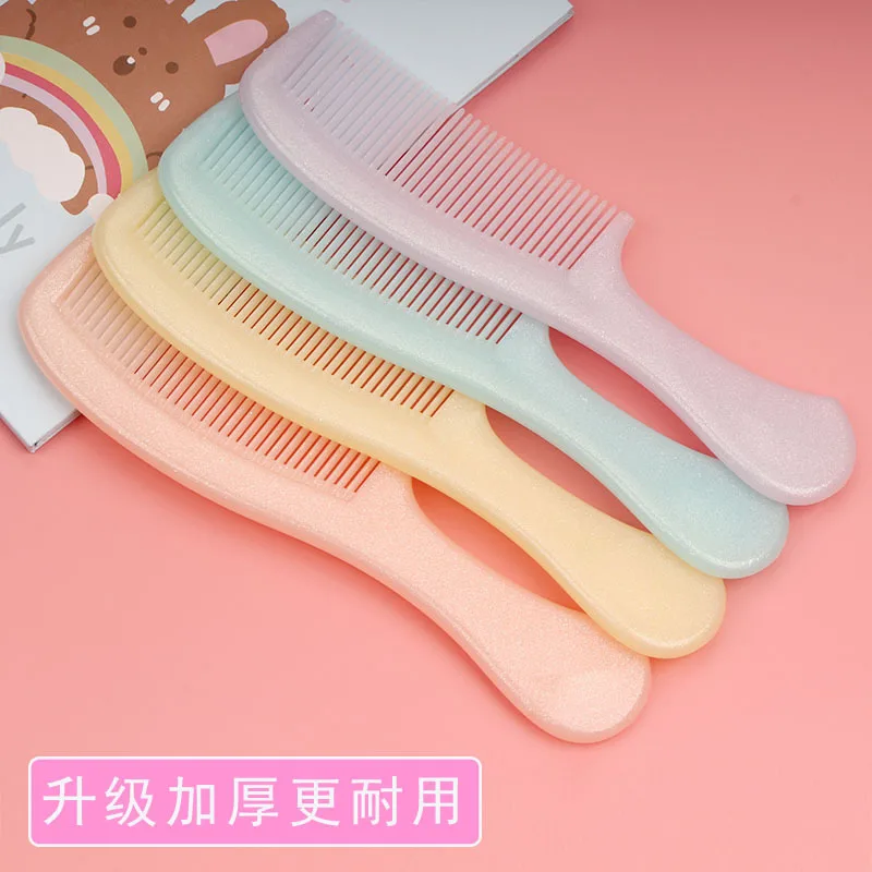 1 قطعة مشط بلاستيكي عصري بلون الحلوى سميك ومتين للاستخدام المنزلي أداة أساسية للشعر الناعم مشط الشعر الكلاسيكي للنساء