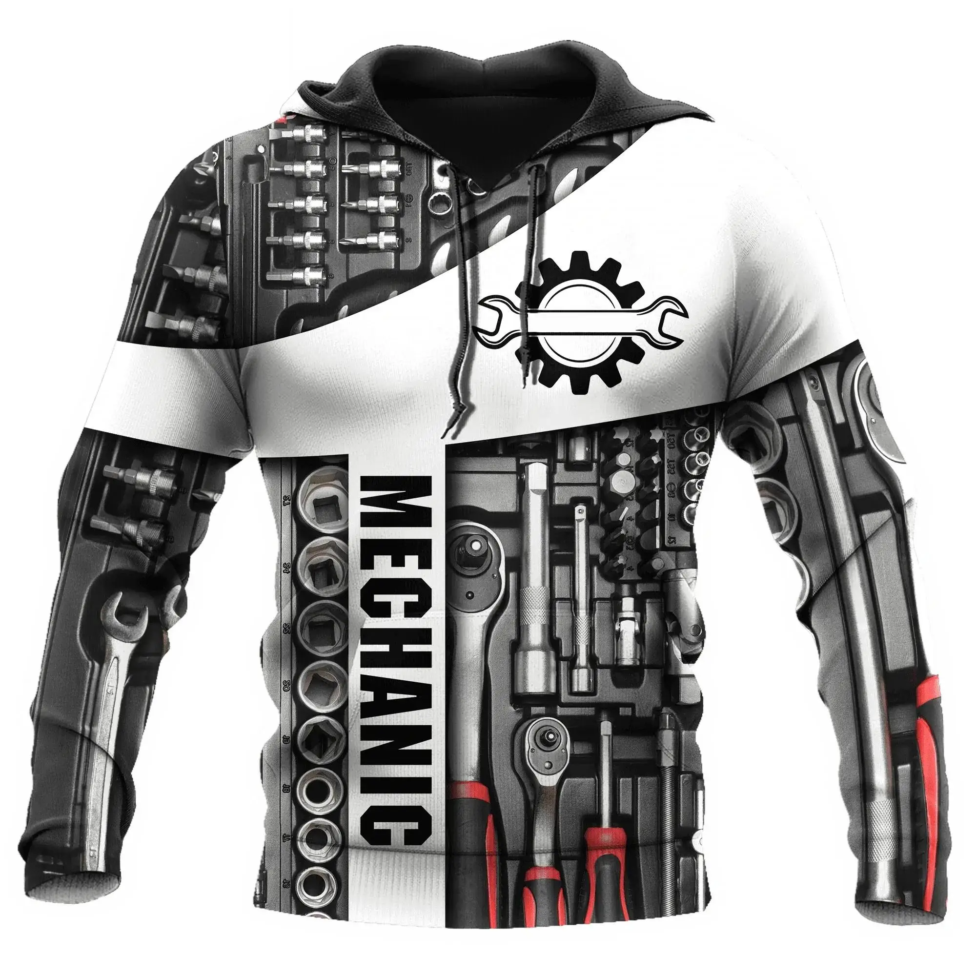 كنزة رجالية كلاسيكية بهودي بطباعة ثلاثية الأبعاد ، كنزة صوفية كبيرة الحجم ، كنزات بهودي للشارع ، كنزات غير رسمية ، ملابس خريفية ، قمم الموضة