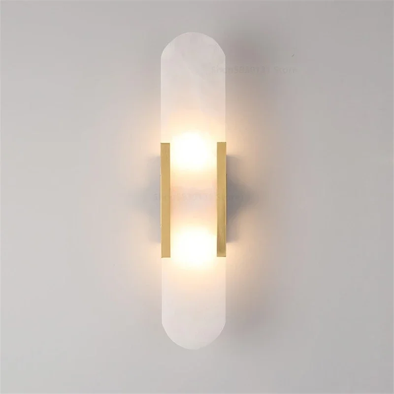 Nordic Modern Wall Lamps Creative Natural Marble Wall Lights for Home Indoor Luminaire Bedroom Lamp Study Wall Lighting Fixtures