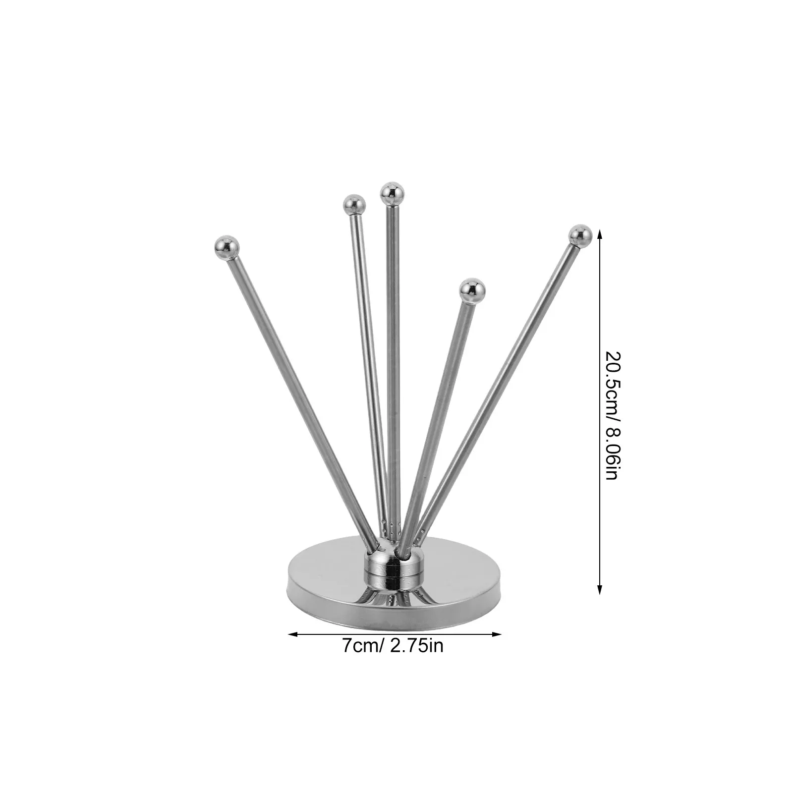 Metal Tabletop Stainless Steel Telescopic Flagpole Stand 5-Pole Desktop Flag Holder for Office Meeting Room Home Events Mini