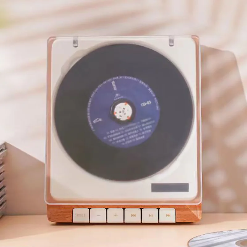 الراقية حمى خشبية CD لاعب بلوتوث اللاسلكية الرقمية البصرية إخراج الموسيقى الرجعية وكمان المدمج في بطارية USB مشغل موسيقى