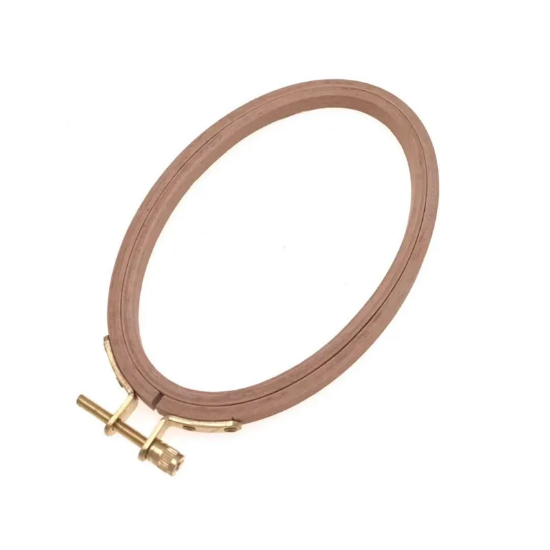 16x10cm Oval Wooden Embroidery Hoop, Ellipse Cross Stitch Frame for Hand Stitching, Smooth Beech Wood Craft Supply