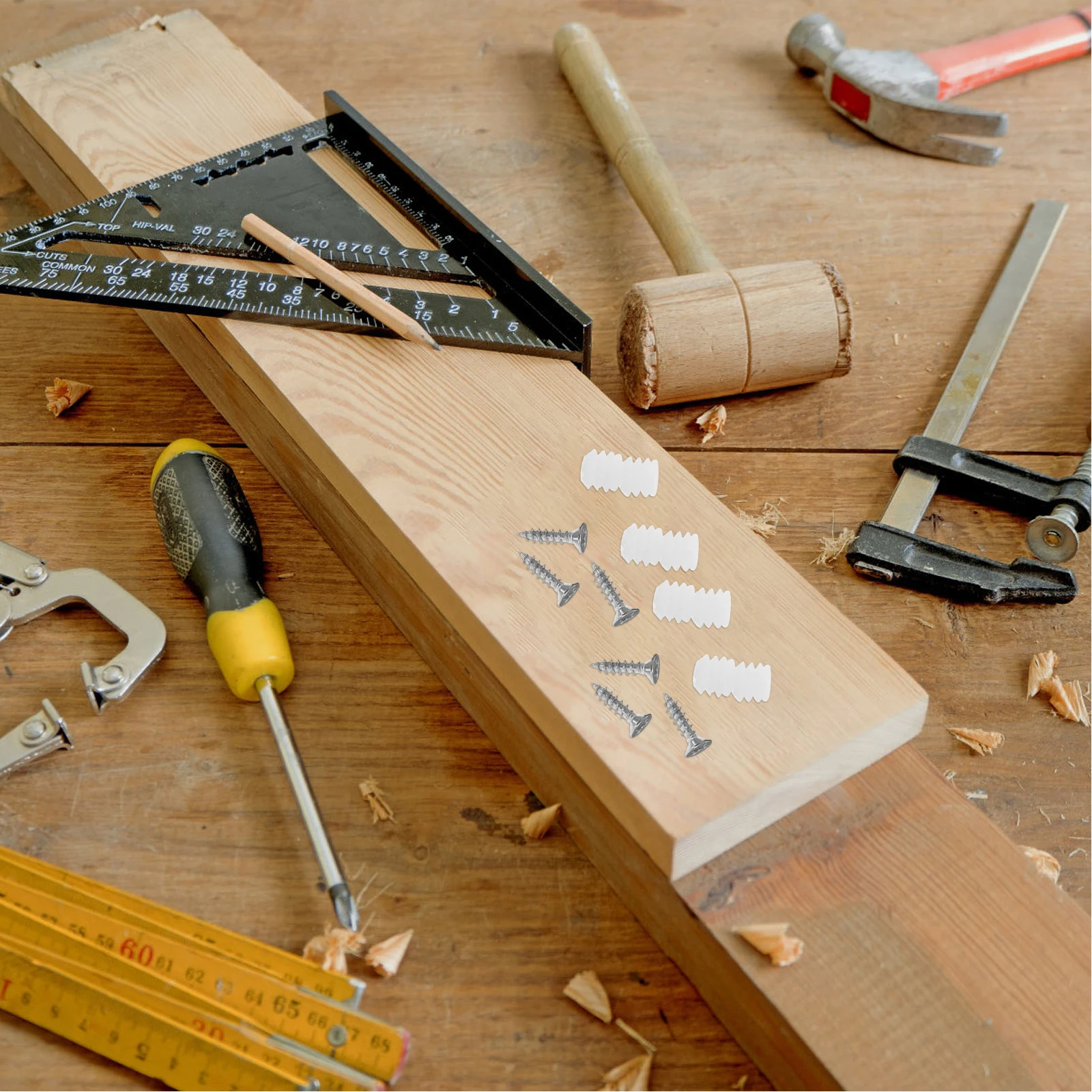 

200 Pcs Embedded Screws Bedside Dowel Inserts Furniture Hinge Dowels Connector Fittings Nut Cabinet Hinges Door Metal