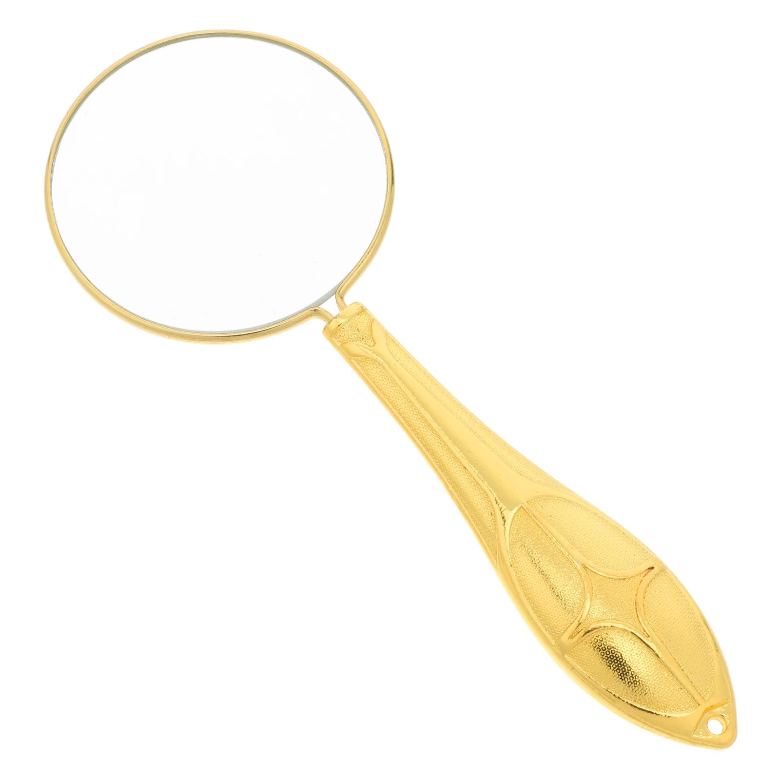 

Embossed Metal Handle Magnifier Vintage Handheld Optical Glass for Coin Collection Reading Inspection Pocket Loupes