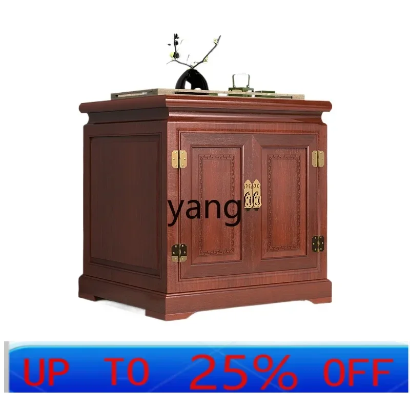 

LTT solid wood red sandalwood invisible safe bedroom bedside safe box