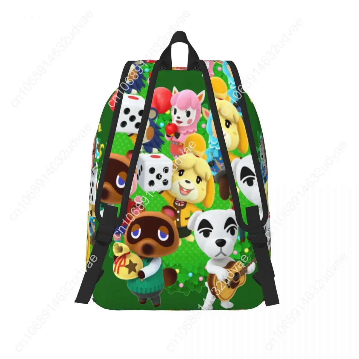 Animal Crossings Backpack for Preschool Primary School Student New Leaf Game Bookbag Boy Girl Kids Daypack with Pocket