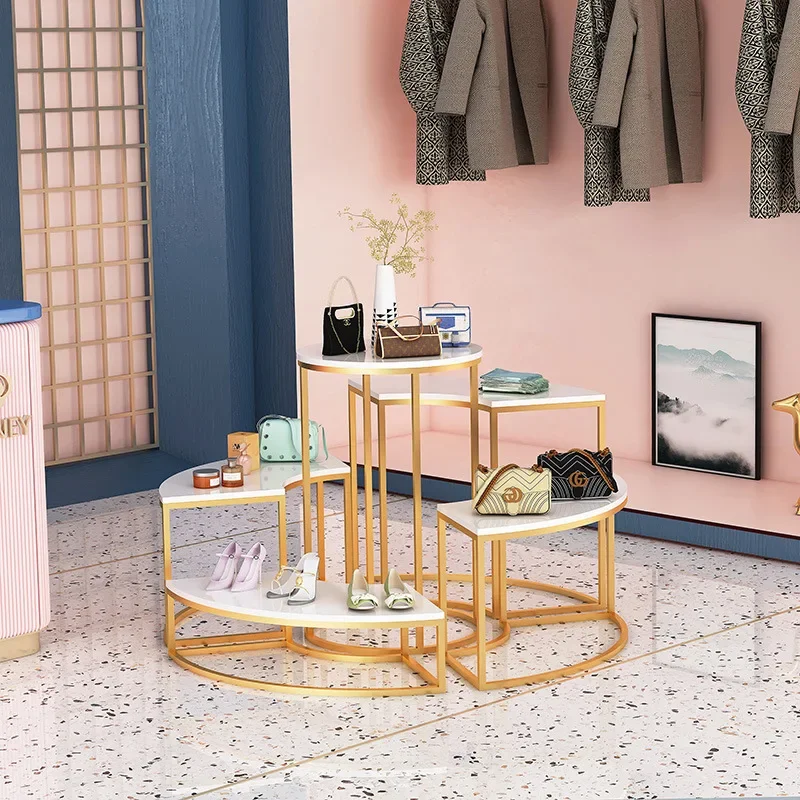 Scandinavian clothing store display table