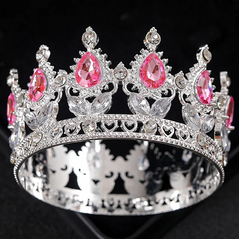 التيجان الكريستال الباروكي والتيجان كعكة توبر ديكور أنيق كعكة الزفاف الأميرة عيد ميلاد الديكور لوازم الحفلات #6