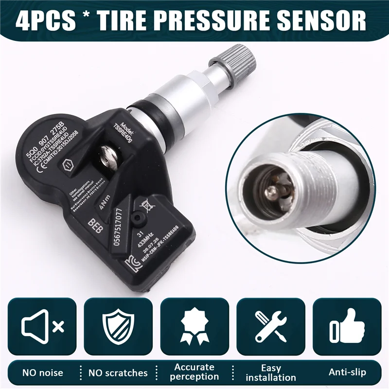 جديد TPMS 4X مستشعر مراقبة ضغط الإطارات 5Q0907275 5Q0907275B لسكودا بيتل جولف
